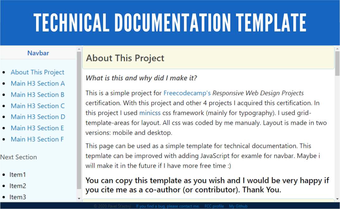 Tech documentation page image