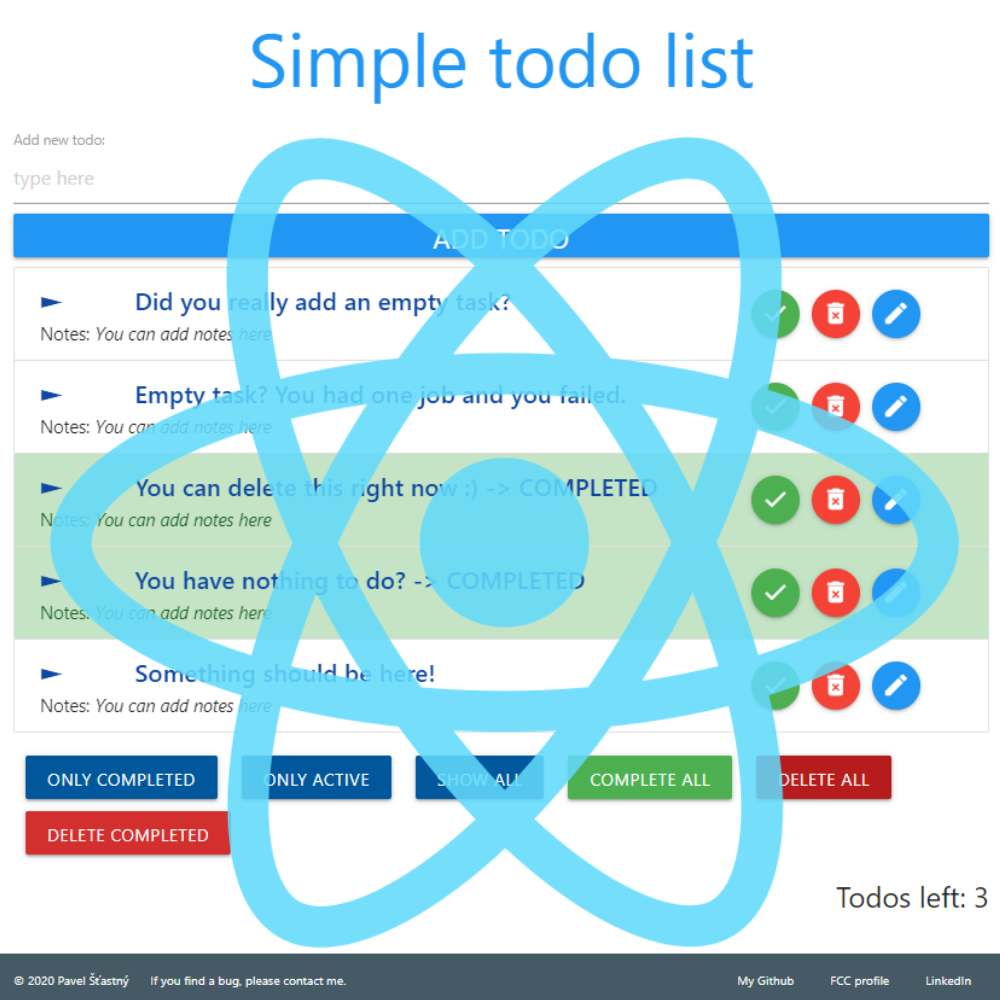 todo app with react